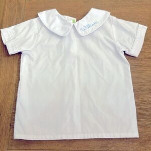 EUC - “William” embroidered short sleeve dress shirt - 2T